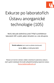 Exkurze po laboratořích Ústavu anorganické technologie